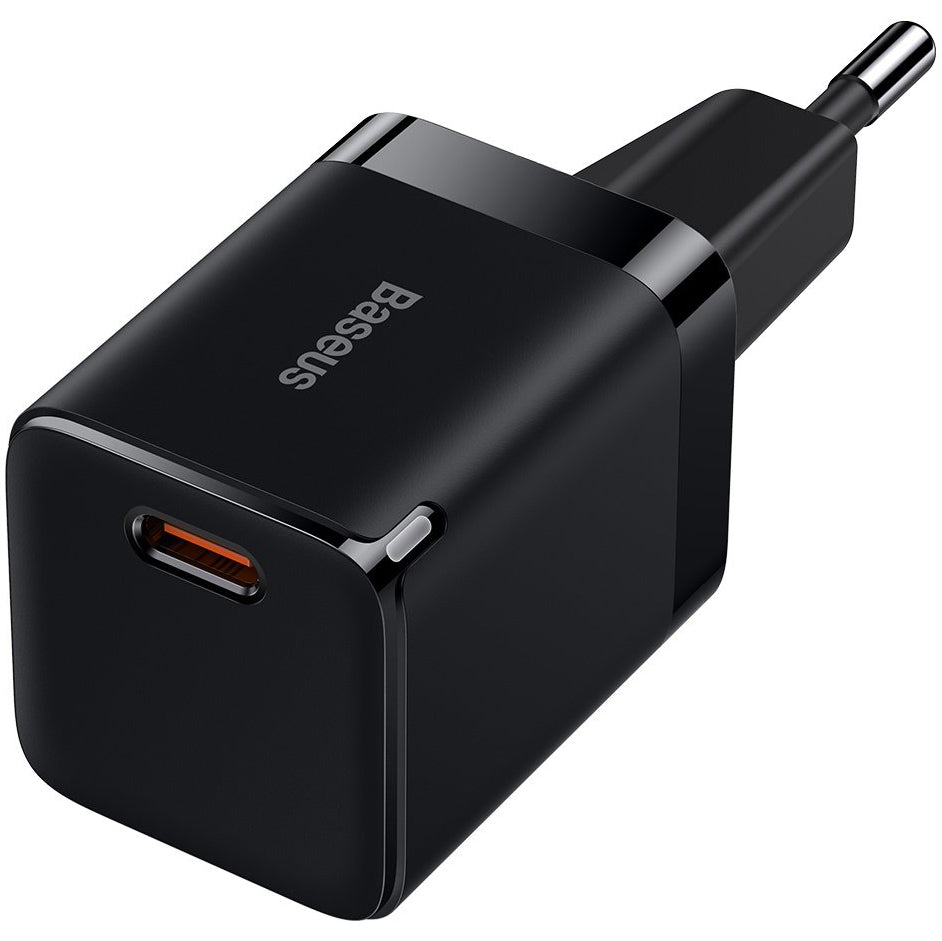 Baseus GaN3 Network Charger, 30W, 3A, 1 x USB-C, Black CCGN010101