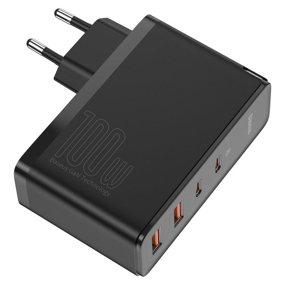 Baseus GaN2 Pro Netzwerkladegerät, 100 W, 5 A, 2 x USB-A – 2 x USB-C, Schwarz CCGAN2P-L01