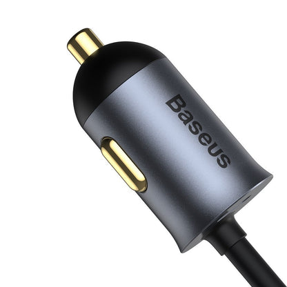 Baseus Share Together Car Charger, 120W, 3A, 2 x USB-A - 2 x USB-C, Gray CCBT-A0G