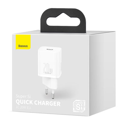 Baseus Super Si Network Charger, 20W, 3A, 1 x USB-C, White CCSUP-B02