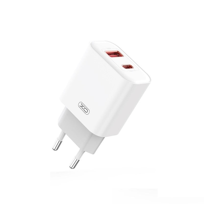 Netzwerkladegerät mit USB-C-Kabel XO Design CE12, 20 W, 3 A, 1 x USB-A - 1 x USB-C, Weiß