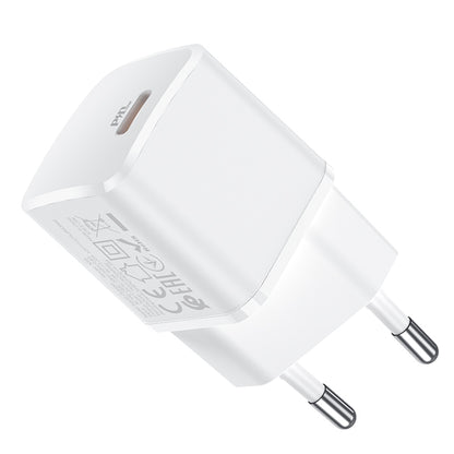 HOCO N10 Netzwerkladegerät, 20 W, 3 A, 1 x USB-C, Weiß 