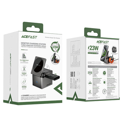 Acefast E18 Rubik's Cube 3in1 Wireless Network Charger, 23W, 1.67A, Gray