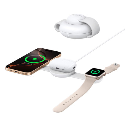 Anker MagGo 3in1 Wireless Netzladegerät, 15W, 1,67A, Weiß B25M8H21
