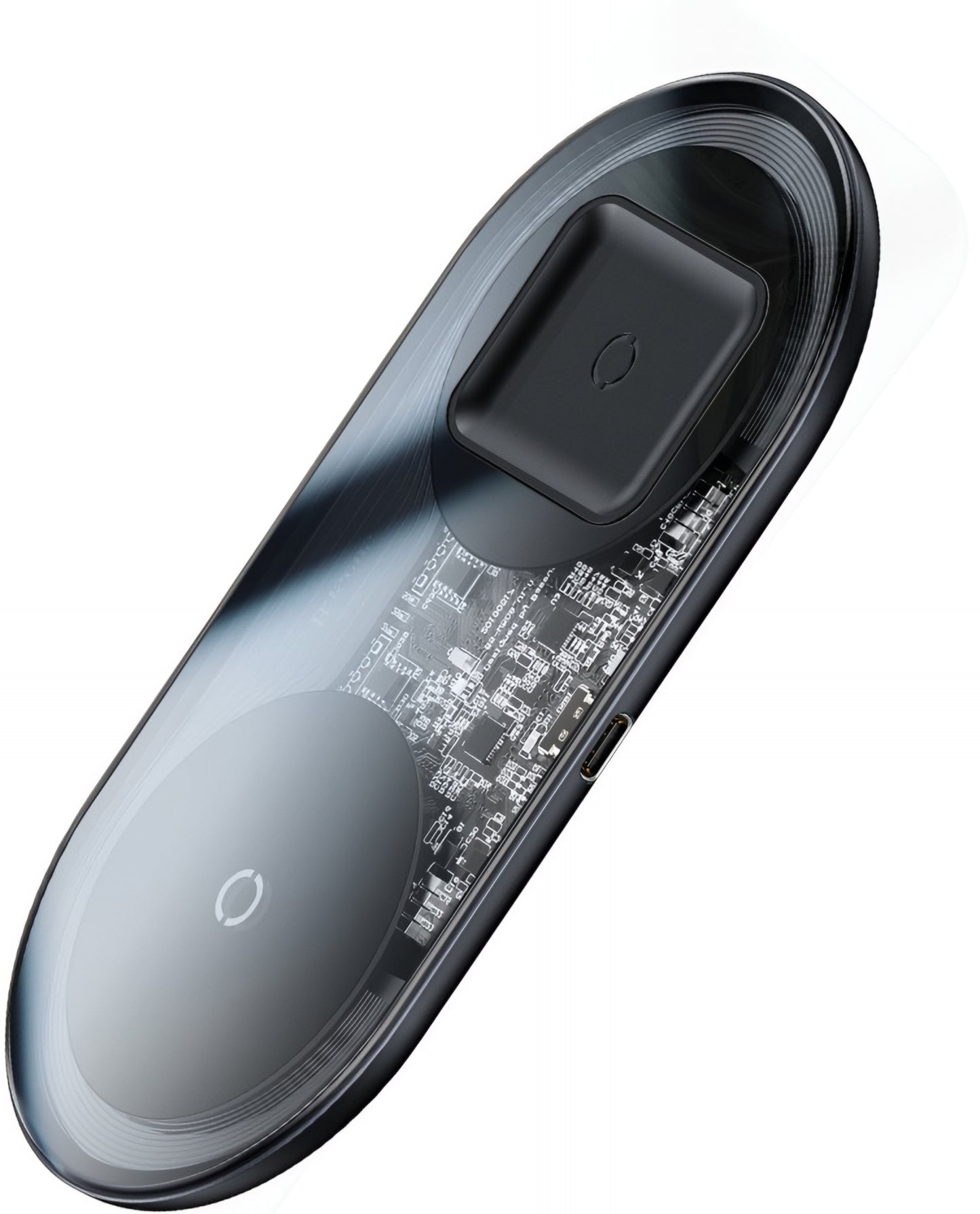 Baseus Simple 2in1 Wireless Netzladegerät, 15W, 1.67A, Transparent WXJK-A01