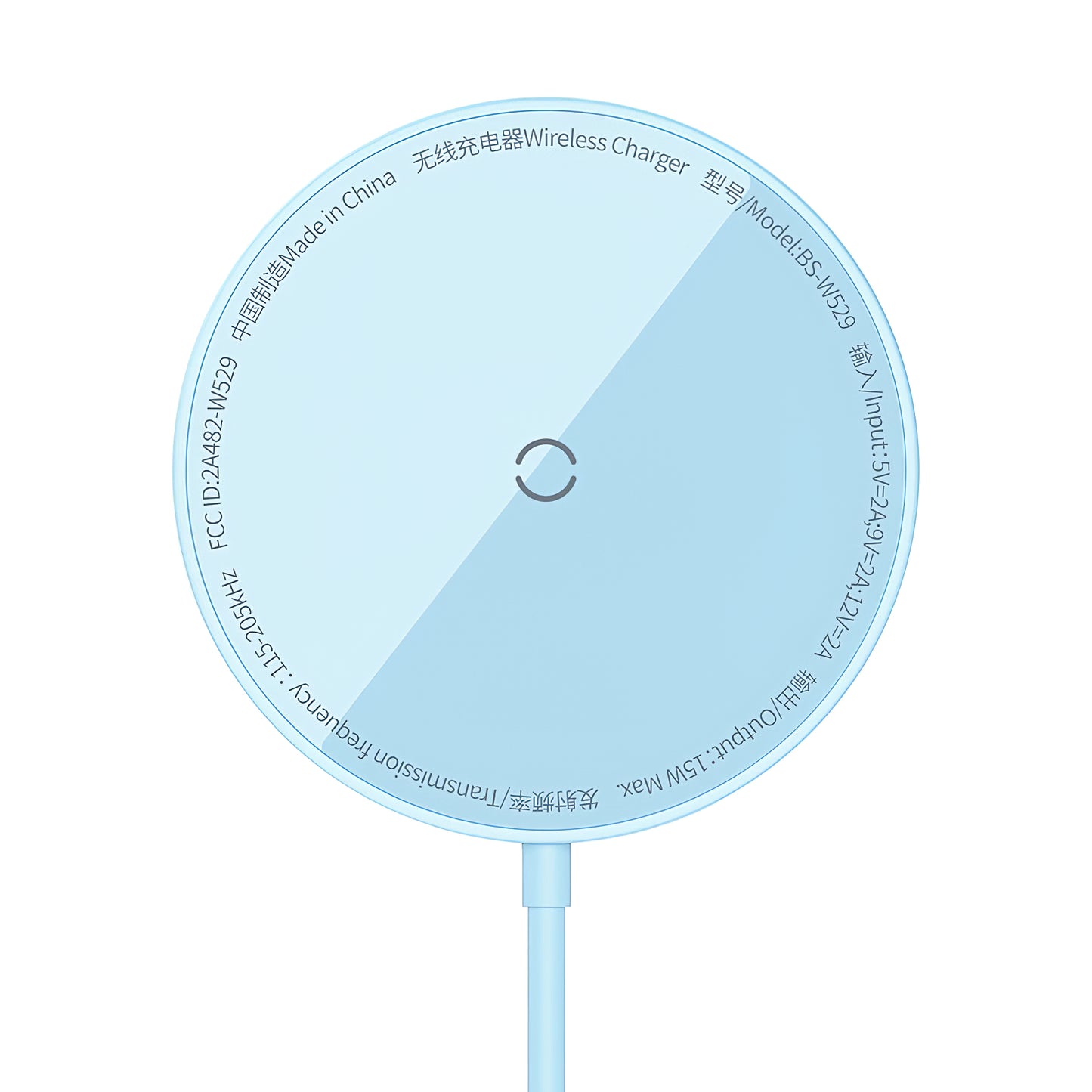 Baseus Simple Mini 3 Wireless-Netzwerkladegerät, 15 W, 1,67 A, Blau CCJJ040303