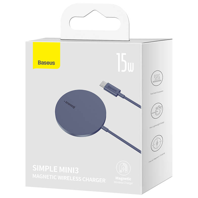 Baseus Simple Mini3 Wireless Netzladegerät, 15W, 1.67A, Lila CCJJ040205