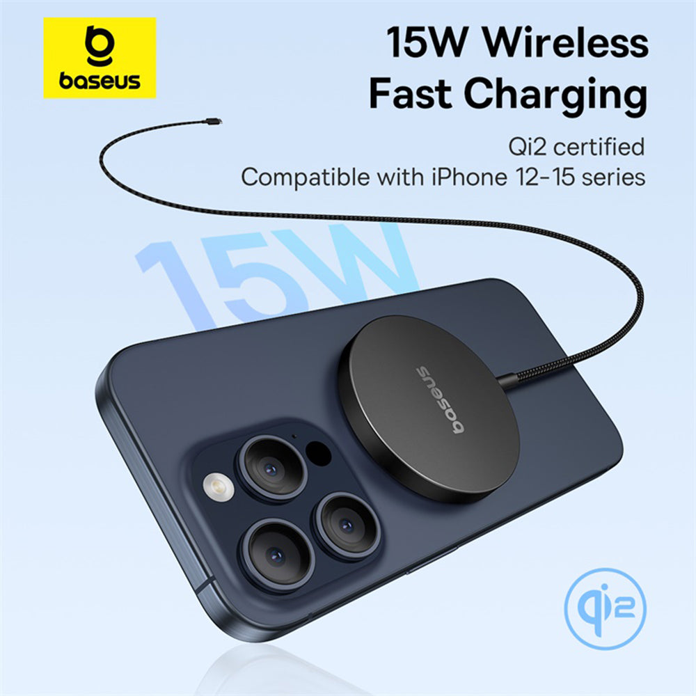 Baseus Simple Mini4 Air Wireless Netzladegerät, 15W, 1.67A, Schwarz P10278200111-00