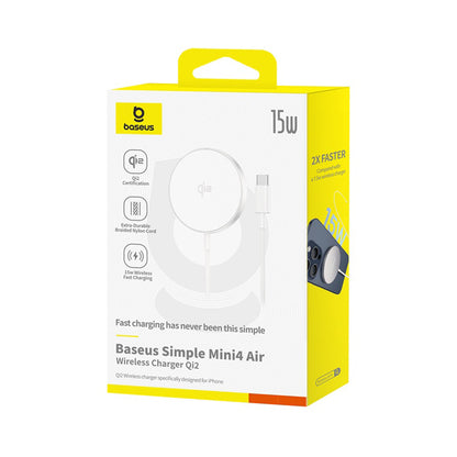 Baseus Simple Mini4 Air Wireless Netzladegerät, 15W, 1.67A, Silber P10278200S11-00