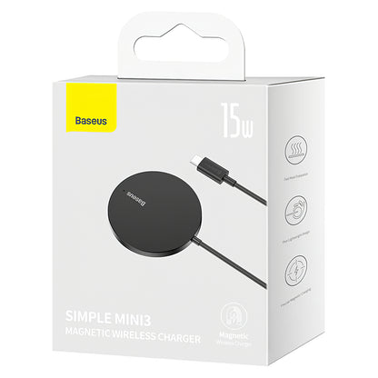 Baseus Simple Mini 3 Wireless-Netzwerkladegerät, 15 W, 1,67 A, Schwarz CCJJ040001