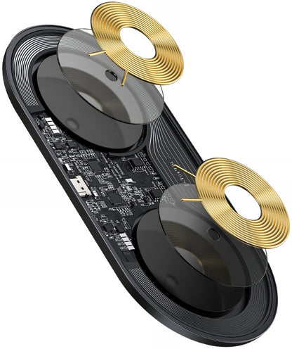 Baseus Simple 2in1 Wireless Netzladegerät, 15W, 1.67A, Transparent WXJK-A01