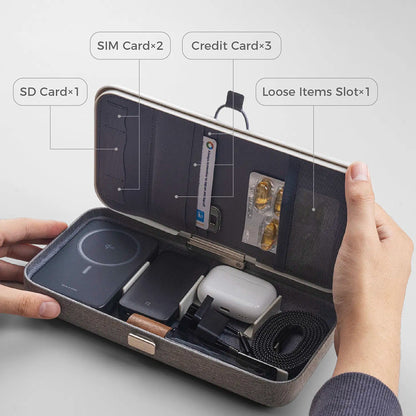 Drahtloses Netzladegerät Edizard PowerCube 3in1, 65W, 3.25A, 1 x USB-C, Grau