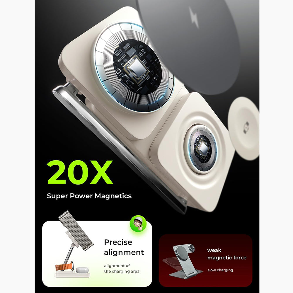 Wireless-Netzteil Lisen 3in1, 15W, 1,67A, Weiß YL0223110006
