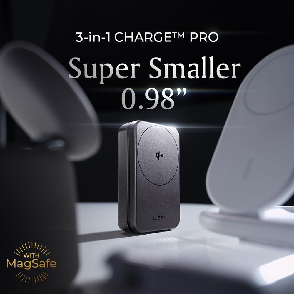 Lisen W106 3in1 Wireless Network Charger, 15W, 1.67A, Gray YL0424120009