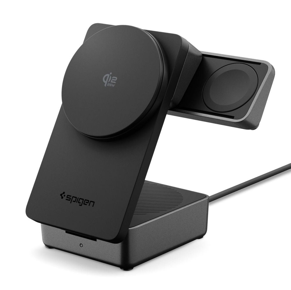 Drahtloses Netzladegerät Spigen EF323MQ Essential 3in1, 25W, Schwarz ACH10398