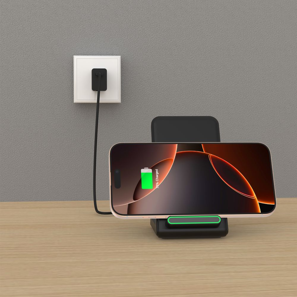 Tech-Protect Wireless Network Charger QI15W-A40, 15 W, 1,67 A, Schwarz