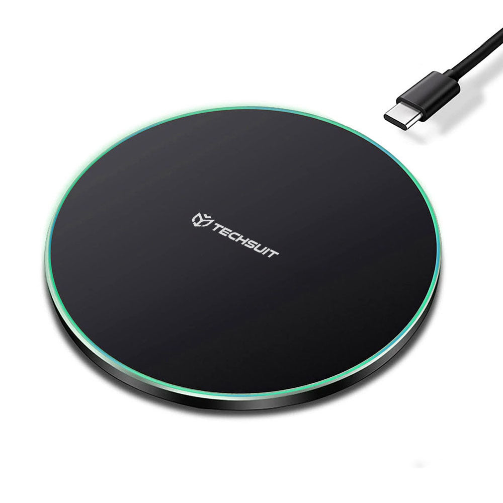 Drahtloses Netzladegerät Techsuit CHWR031 Premium, 15W, 1.67A, Schwarz