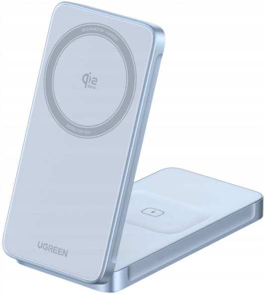 UGREEN MagFlow 2in1 Wireless-Netzteil, 25W, Blau, Wiederverpackt