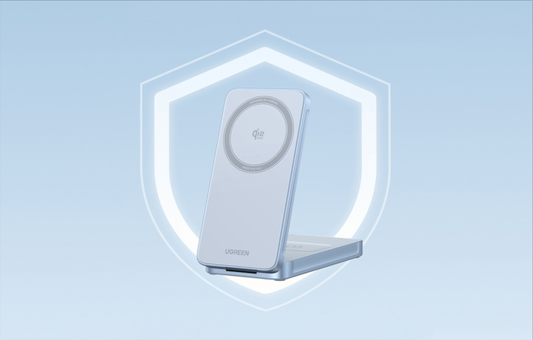 UGREEN MagFlow 2in1 Wireless-Netzteil, 25W, Blau, Wiederverpackt