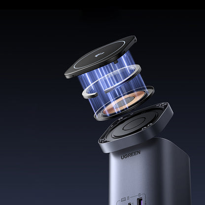 Drahtloses Netzladegerät UGREEN X555 4in1, 65W, 3.25A, 1 x USB-A - 2 x USB-C, Grau