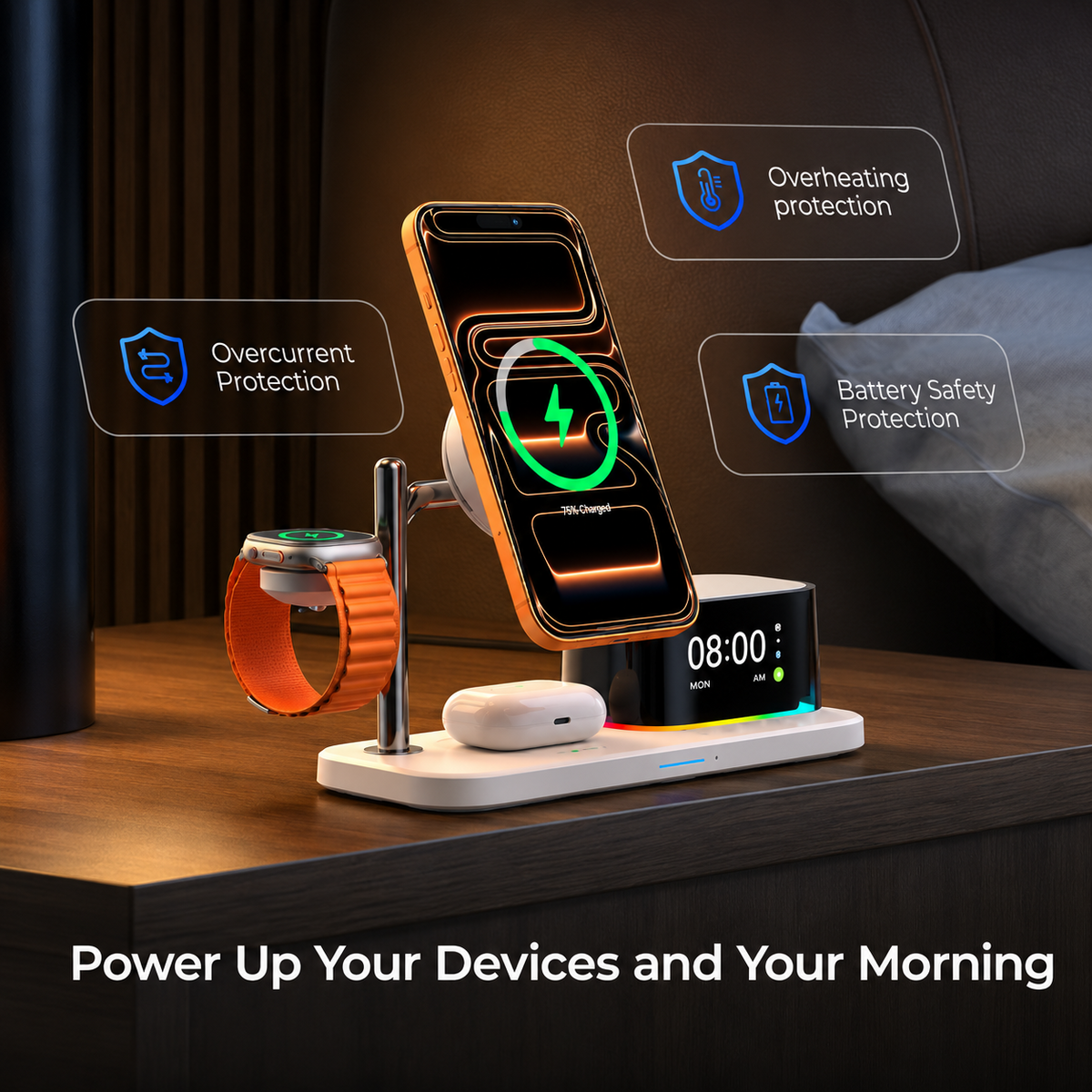 Wireless-Netzteil XO Design CX045 3in1, 25W, Schwarz