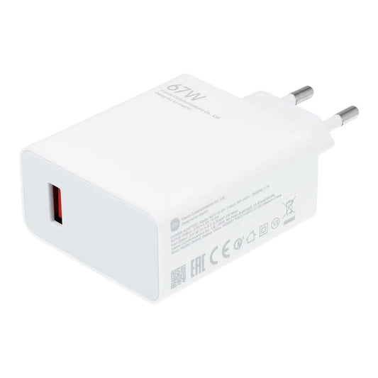 Netzladegerät Xiaomi MDY-12-EH, 67W, 6.2A, 1 x USB-A, Weiß