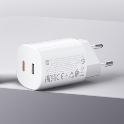 Xiaomi Nano Turbo Netzladegerät, 45W, 3A, 2 x USB-C, Weiß BHR087OEU