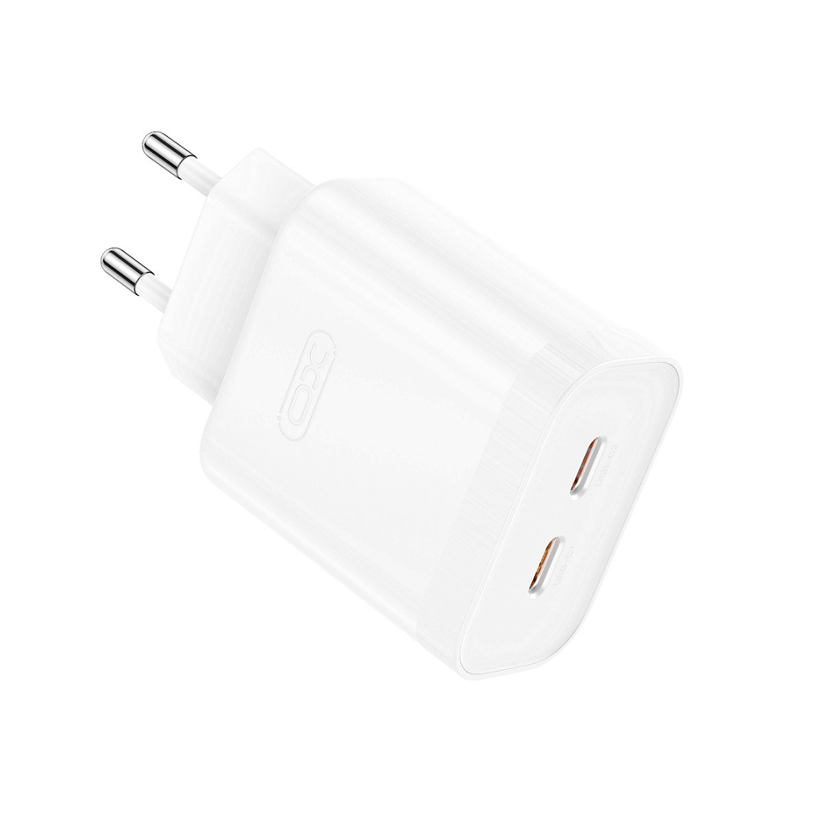 XO Design L105 Power Adapter, 35W, 3A, 2 x USB-C, White