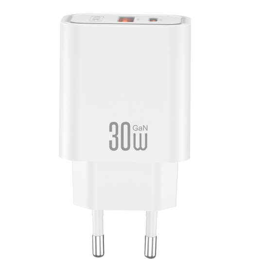 Netzteil XO Design CE42, 30W, 3A, 1 x USB-A - 1 x USB-C, Weiß