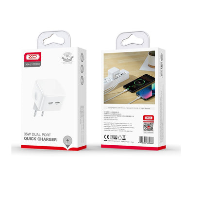 XO Design L102 Netzteil 35W | 2x USB-C | PD | Weiß