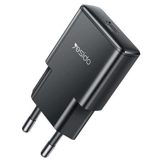 Netzladegerät Yesido YC74, 30W, 3A, 1 x USB-C, Schwarz