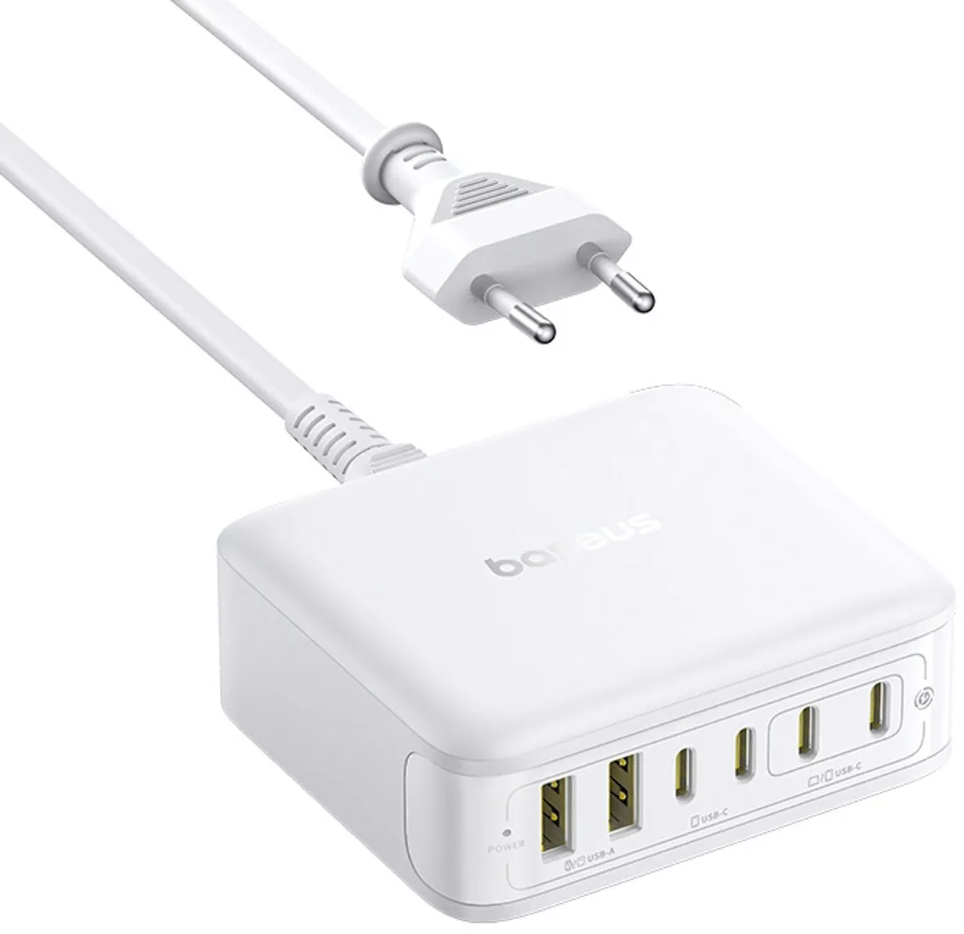 Baseus EnerFill FH21 Ladestation Ladegerät, 120W, 2 x USB-A - 4 x USB-C, Weiß E0120T01