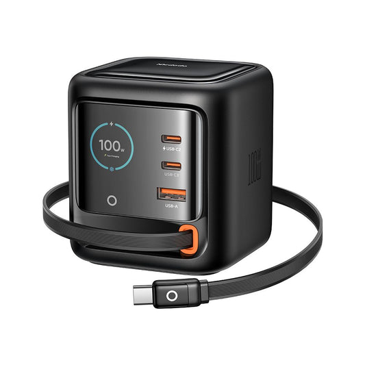 Ladestation mit USB-C-Kabel Mcdodo FreeGo CH-1391 Display, 100W, 5A, 1 x USB-A - 2 x USB-C, Schwarz