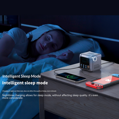 OEM Ladestation Ladegerät BK-126D, 140W, 5A, 2 x USB-A - 6 x USB-C, Grau