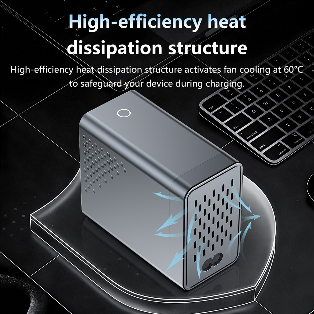OEM Ladestation WLX-G3 Ladegerät, 140W, 5A, 2 x USB-A - 4 x USB-C, Grau