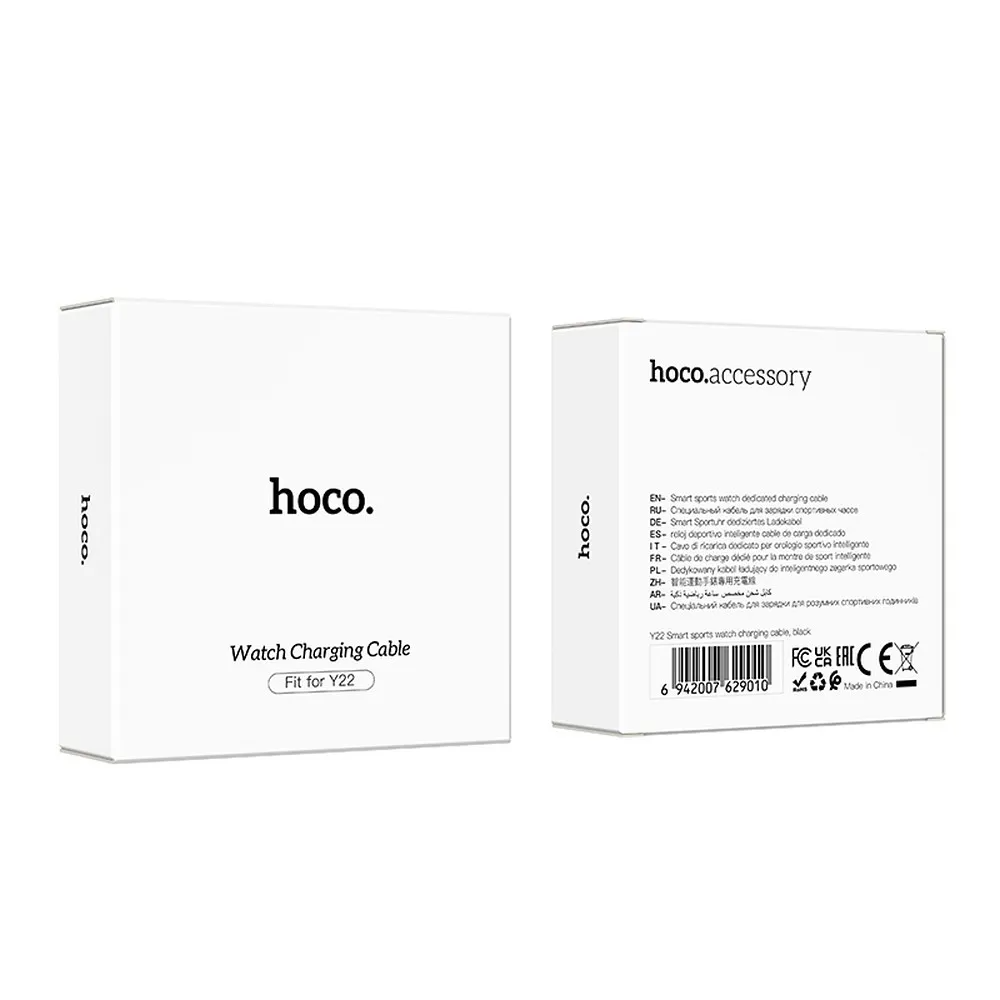 Ladekabel für Smartwatch HOCO Y22, USB-A, Schwarz
