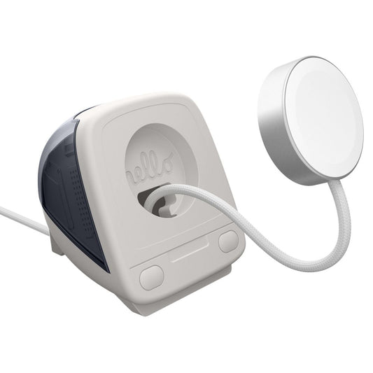 Spigen C1 Classic Halterung für Apple Watch Series Wireless-Ladegerät, Grau