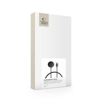 Wireless-Ladegerät Tech-Protect MC03 Ultraboost für Samsung Galaxy Watch Series, USB-C, Schwarz