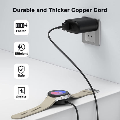 Techsuit TSC12 Wireless Charger for Samsung Galaxy Watch Series, USB-A, Black