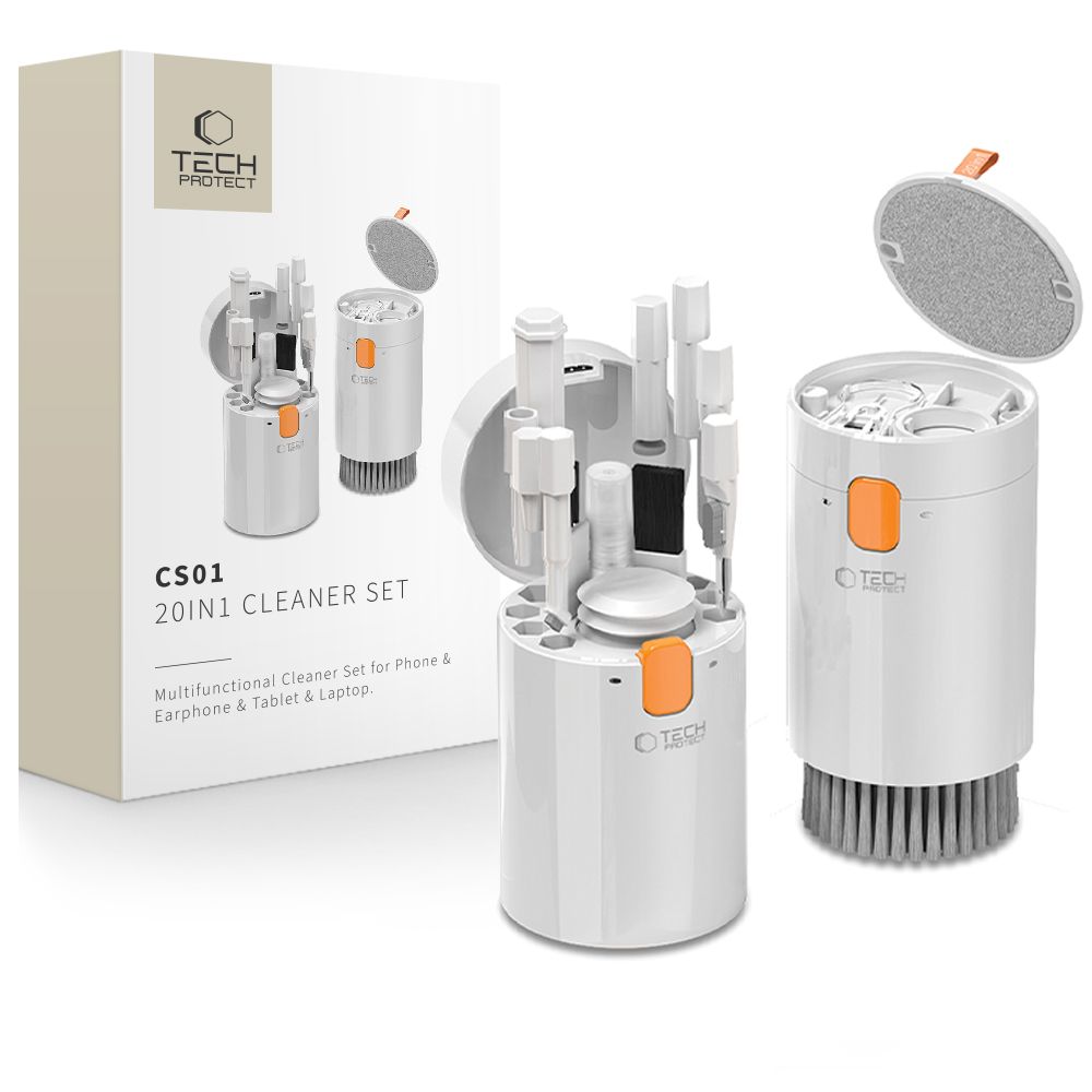 Reinigungswerkzeug Tech-Protect CS01, 20in1, Weiß