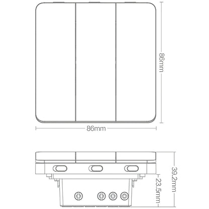 Yeelight-Schalter, WLAN, 3 Tasten, Weiß YLKG14YL