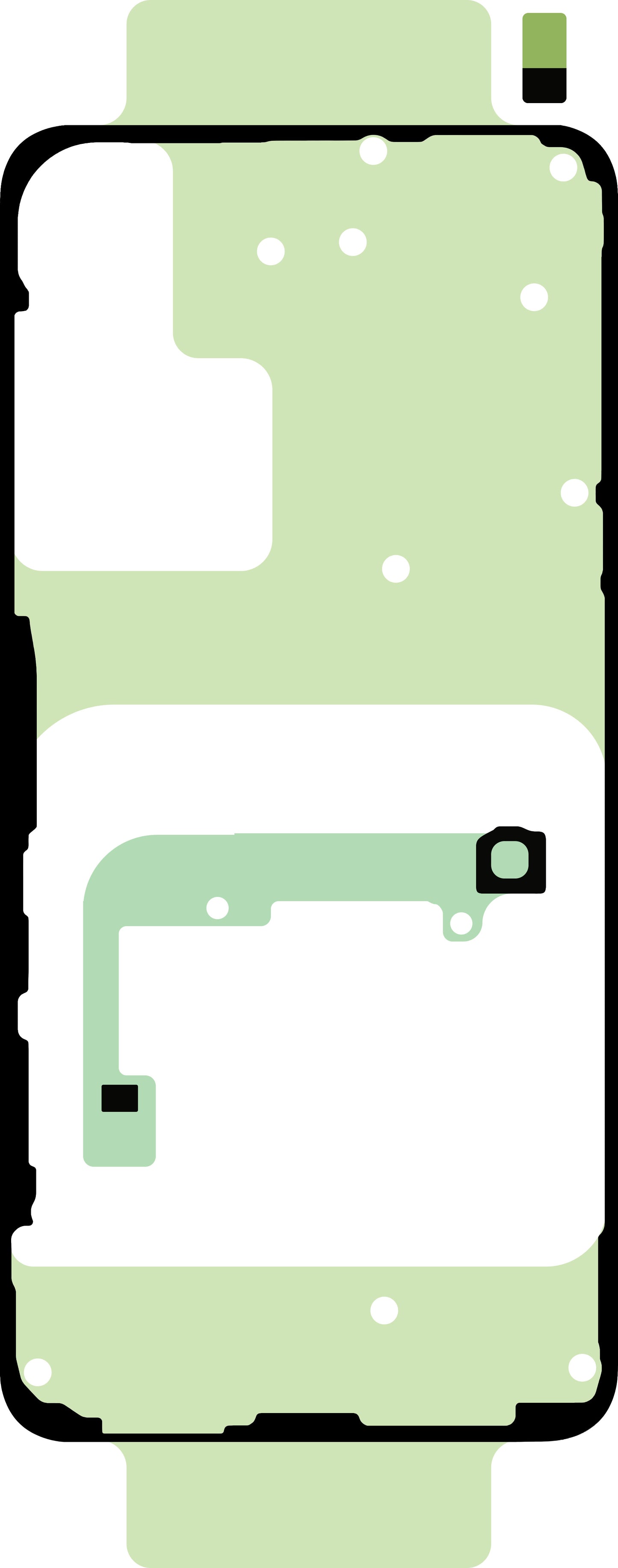 Klebeset für Akkudeckel Samsung Galaxy S24 S921, Service Pack GH82-33293A