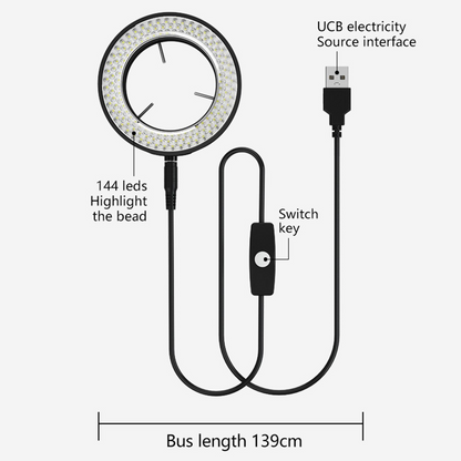 MaAnt MY-037 Lampe für Mikroskop, Schwarz