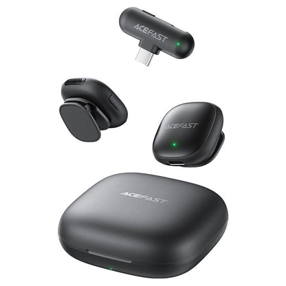 Lavaliermikrofon Acefast R1, USB-C, Set 2 Stück, Schwarz