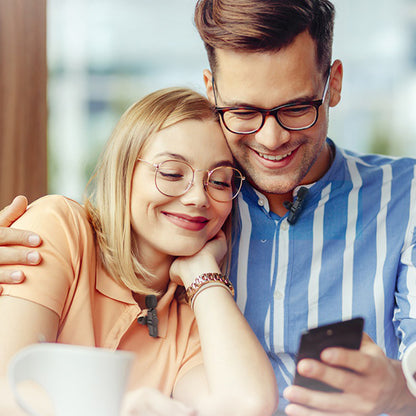 Lavaliermikrofon Borofone BFK12 Trophy, USB-C / Lightning, Set 2 Stück, Schwarz