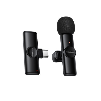 Lavaliermikrofon Borofone BFK16 Winner, USB-C, Schwarz