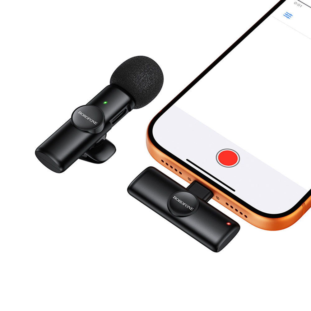 Lavaliermikrofon Borofone BFK16 Winner, USB-C, Schwarz