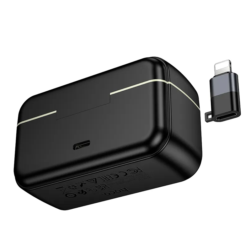 Lavaliermikrofon HOCO L22, USB-C / Lightning, Set 2 Stück, Schwarz