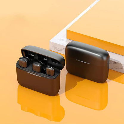 Techsuit Lavalier LW4, USB-C, 2 Stück Set, Schwarz