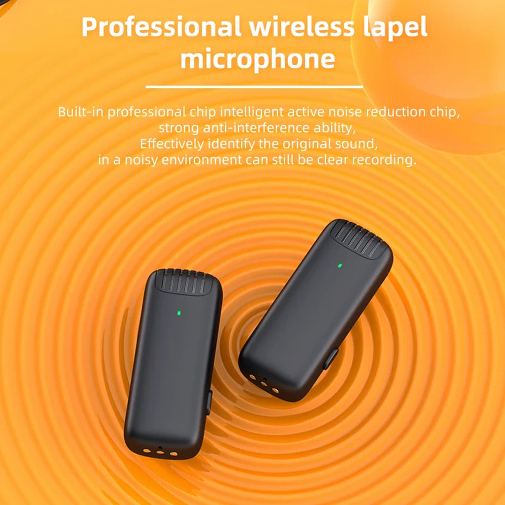 Techsuit Lavalier LW4, USB-C, 2 Stück Set, Schwarz